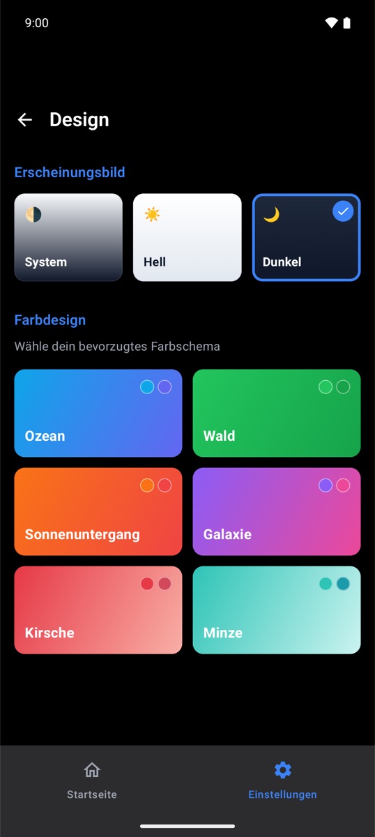 Themes und Dark Mode
